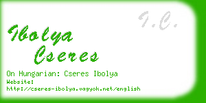 ibolya cseres business card